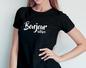 bonjour hi t shirt