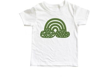 Rainbow kids toddler baby t shirt, St patricks day shirt, st patty's day tee, green kids shirt, kawaii hipster cute modern kids shirt
