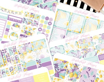 Lemons into Lemonade - Summer Fruits Themed Planner Sticker Kit // 180+ Stickers // Perfect for Erin Condren Vertical Life Planner