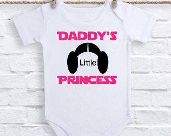 Star Wars Onesie, Princess Leia Baby, Star Wars Baby Shirt, Baby Girl Clothes, Star Wars Shower Gift, Star Wars Gift, Baby Shower Gift,