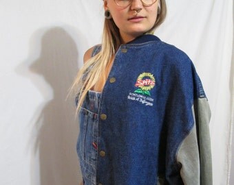 Vintage SPITZ Denim Bomber Jacket