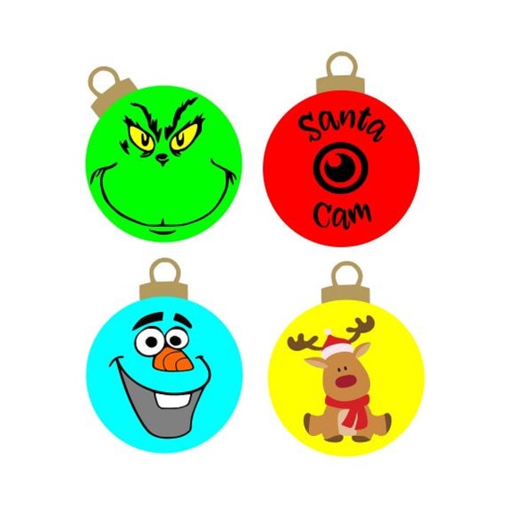 Download Christmas Ornaments Grinch Olaf Snowman Santa by ...