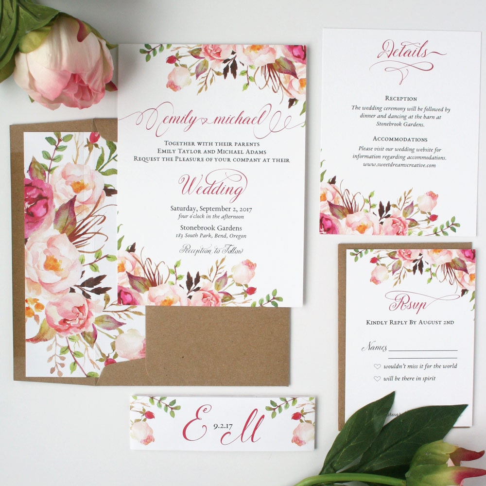 1 Page Wedding Invitation 9