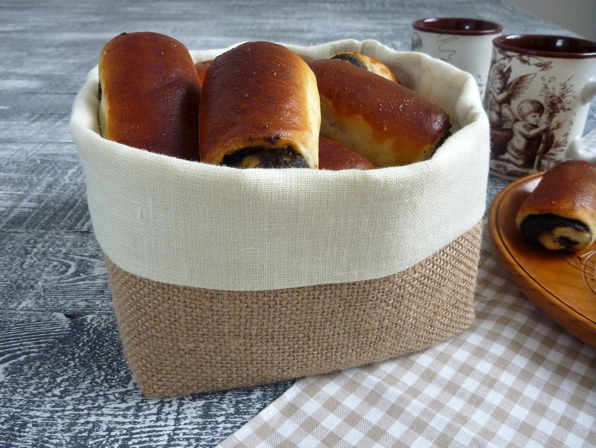 Bread basket linen bread basket fabric bread basket burlap