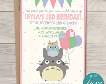 Totoro Party Invitations 8