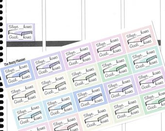 20 Mini Daily Sleep Tracker Goal Pastel Colors Stickers Matte Glossy Erin Condren Mini Happy Planner Recollections Planners Personal Pocket