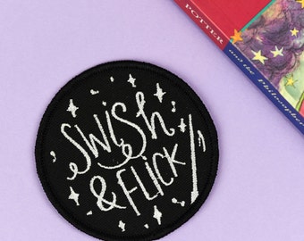 Swish & Flick! Embroidered Patch | iron on woven embroidery patch harry potter