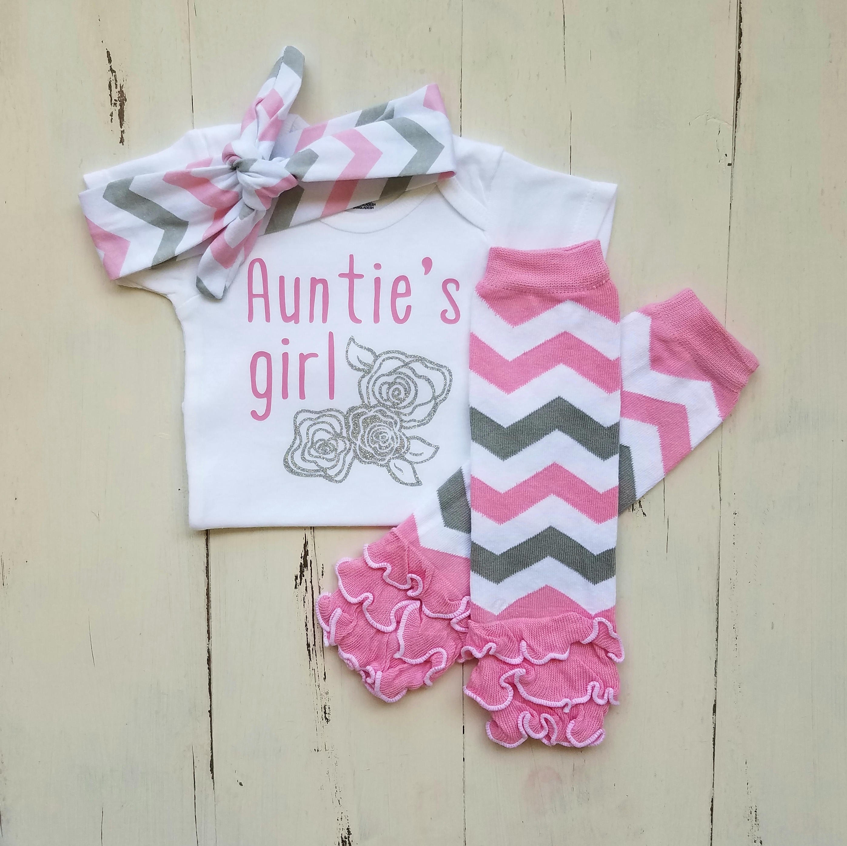 Auntie onesies Baby girl clothes Baby girl outfit Aunt