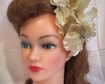 Barrette à Cheveux Papillon Orchidée Vintage - Style Rockabilly, Années 20 | Neuf Avec étiquettes