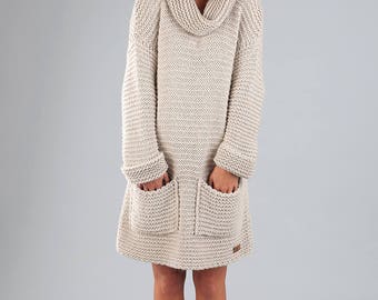 Knitted cardigan / Oversized sweater / Knitted wool sweater / Knitted wrap / Merino wool sweater / Long sweater / Grey cardigan