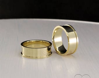 wedding band set 7mm his and her wedding bands wide wedding rings yellow - Wedding Rings Sets For His And Her wedding band set 7mm his and her wedding bands wide wedding rings yellow - Wedding Rings Sets For His And Her