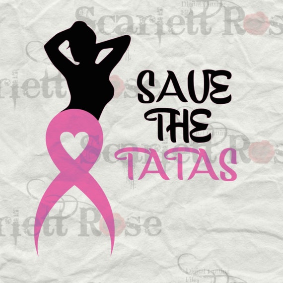 Save The Tatas Breast Cancer Awareness Set SVG cut file clip