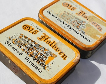 Two Mid Century Vintage Holborn Tobacco Tins