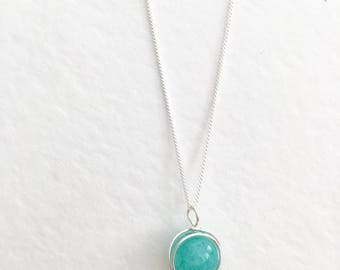 Amazonite necklace, 925 sterling silver amazonite pendant, silver amazonite, amazonite jewellery, silver amazonite necklace, amazonite