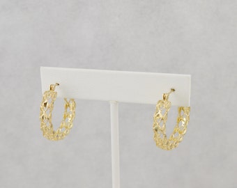 Mexican gold hoops Clearance