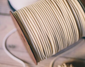 Ivory white Craft yarn- ivory polyester rope- macrame cord- knitting yarn- craft supplies- macrame yarn- crochet yarn- rope cord #03