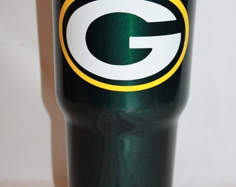 Green Bay Packers inspired Yeti or RTIC 30 20 oz Custom Tumbler