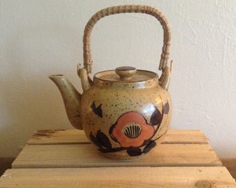 Vintage Japanese Tea pot with Wrapped Handle