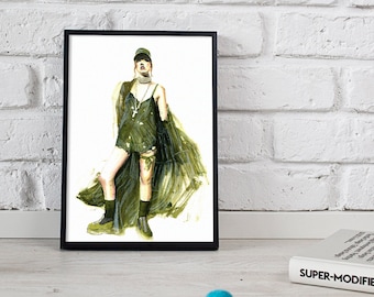 Fenty X Puma print, fashion illustration, watercolour art - 3 sizes available Giclee print