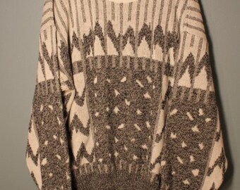 Vintage 80's Expressions Crewneck Knit Sweater Size Large