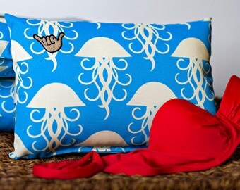 Patio Lounge Chair Outdoor Pool Pillow, with adjustable elastic strap - Hang Loose Jellies