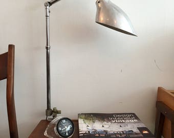 Vintage Architect's Desk Office Lamp KI-E-KLAIR by Alphonse Pinoit, Articulating Arm / Lampe articulée de bureau d’architecte Ki-E-Klair