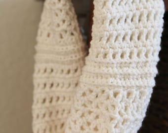 Lacey Crochet Infinity Cowl, Crochet Infinity Scarf,Lightweight Cowl, Summer Scarf,Crochet Spring Scarf,Lacey Spring Scarf,Lightweight Scarf