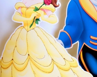 Belle Centerpiece 17", Beauty and the Beast Party Decor, Beautiful Beauty and the Beast Decorations, Quinceañera, Birthday Party Supplies