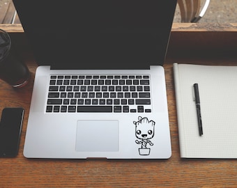 Baby Groot, Groot Sticker, Laptop Stickers, Guardians Of The Galaxy, Macbook Decal, Macbook Air Sticker, Laptop Decal, Groot Gift, #79