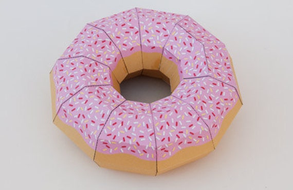 Donut 3d papercraft pdf, GIFT diamond tamplate for free from ...