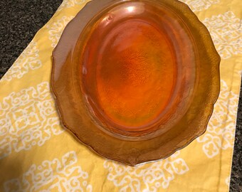 Vintage Carnival Glass Serving Platter