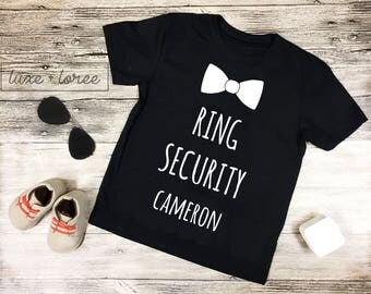 Ring Security Shirt. Ring Bearer Shirt. Ring bearer gift. Baby boys Clothing. Bling Security. Ring Gift. Wedding gift. Ring. Gift