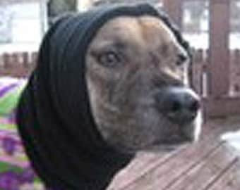 Snood for Dog - Polarfleece Snood for Medium Dog - Black Snood
