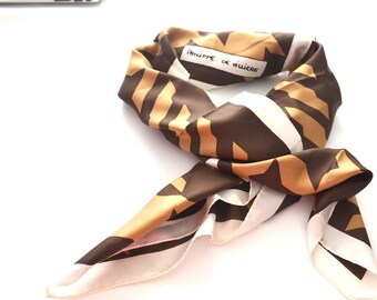 Vintage Philippe de Villiere silk scarf