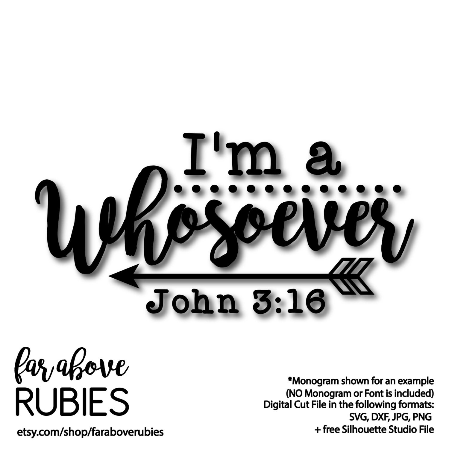 Download Bible Verse I'm a Whosoever John 3:16 with Dots Arrows