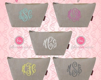Jute bridesmaid bags , bridesmaid make-up bags, monogrammed bag, wedding bag , bridesmaid gifts , personalized bridesmaid gifts