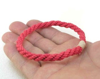 red rope bracelet slender cotton cord grommet bracelets soft bangle bracelet nautical bracelet 2443