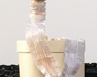 RIBBON YARN, Craft Ribbon, Ribbon Trim, Wide Ribbon, Collage Supplies, Hand Dyed Ribbon, Jewelry Making, Trim, The Fiber Goddess
