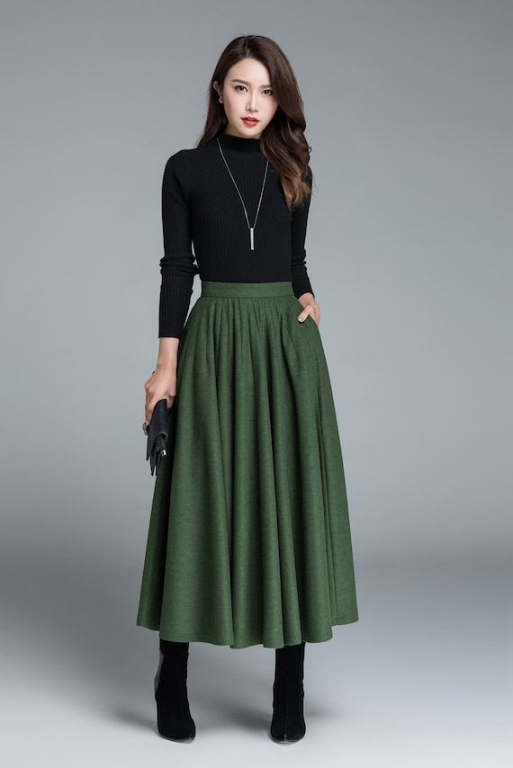 How To Wear Long Skirt In Winter