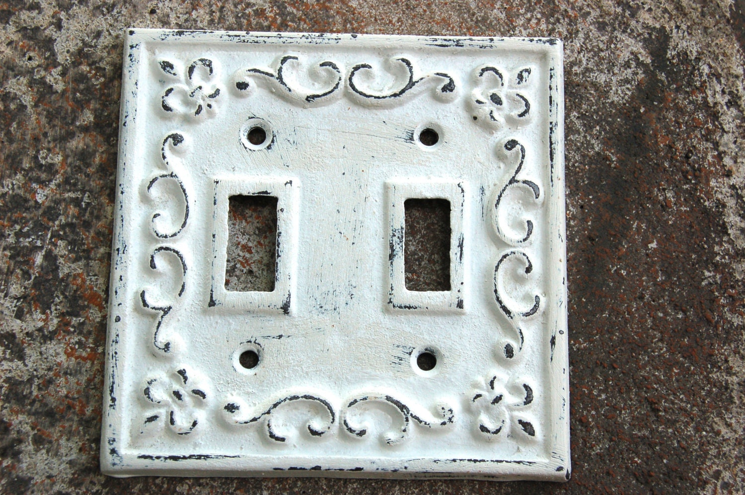 Decorative Double Switch Plate Covers Wrought Iron Hand