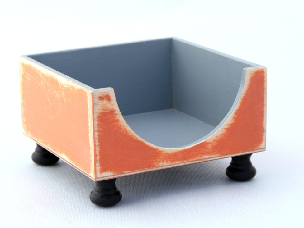 Wooden Napkin Holder Grey Orange Rustic Style Shabby Chic Cottage Home Decor Kitchen Back To School Autumn Trends Wooden Napkin Holder Grey Orange Rustic Style Shabby Chic Cottage Home Decor Kitchen Back To School Autumn Trends