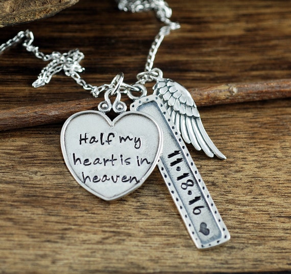 half wing angle necklace with ball and birthstone half wing angle necklace with ball and birthstone
