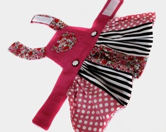 Dog dress , small dog dress, pet dress, chihuahua dress, yorkie clothes, back length 9 1/5 to 10 inches ( 24 – 25,5 cm ) ready to ship