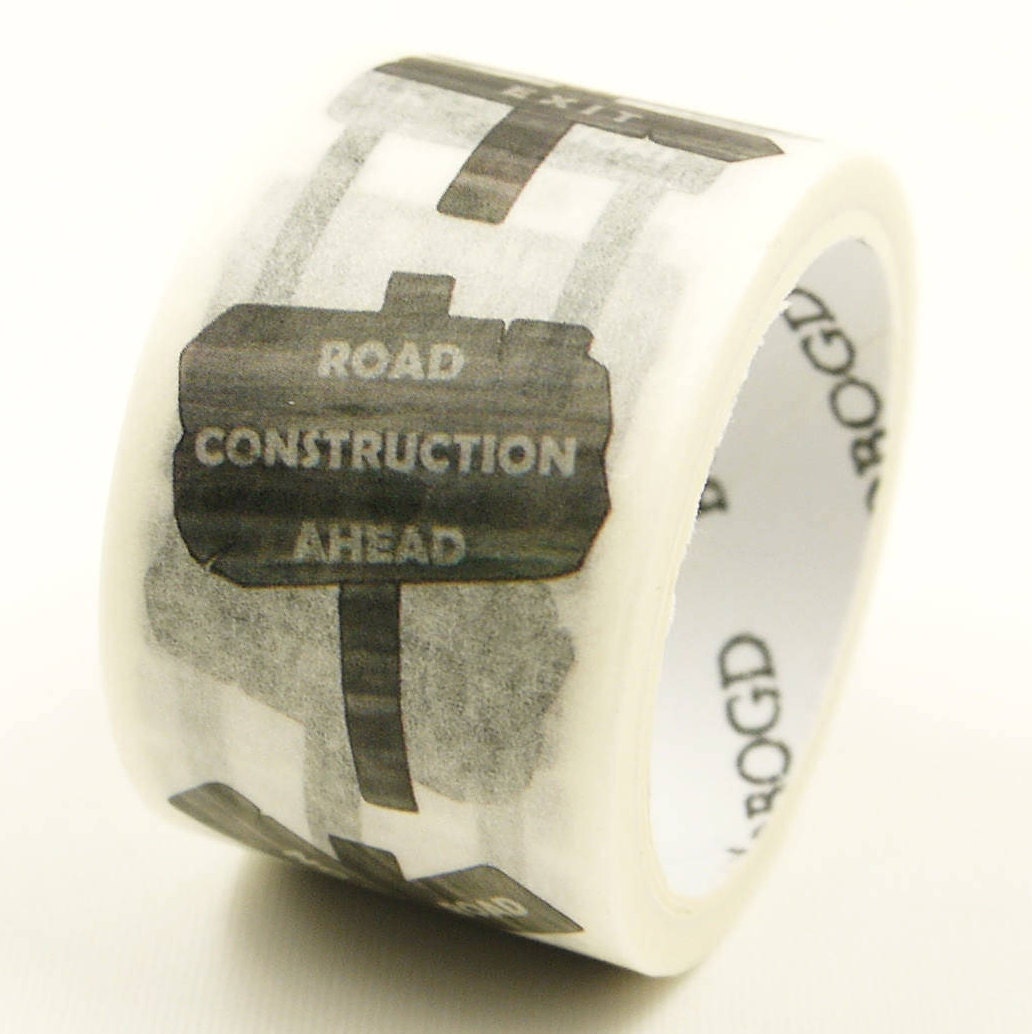 Stop Sign Deco Paper Sticker Tape 25mm wide 5.5 Yard