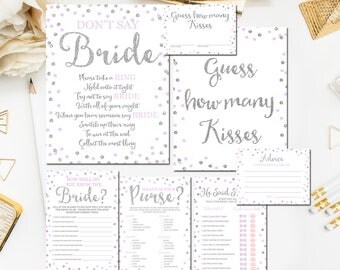 Kate Bridal Shower Games Package Printable Spade Inspired