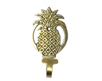 Vintage Brass Pineapple Hook Pineapple Coat Hook Pineapple Towel Hook Pineapple Bathroom Hook