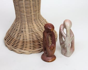 Pair of Stone Minimalist Figurative Sculptures