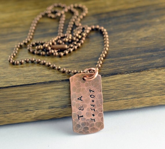 Anniversary Gift Copper Anniversary Gift For Men Dog Tag