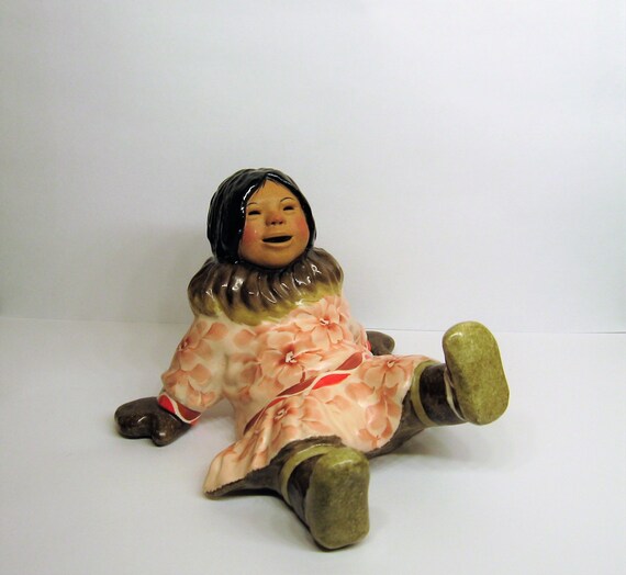 C Alan Johnson Alaska Figurine Naomi AG158 Vintage 1984 Seated