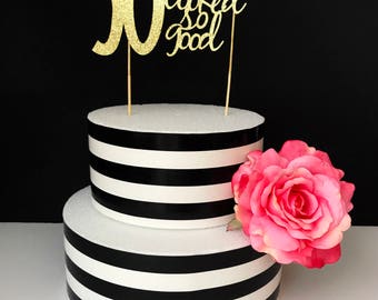 Gold- 30th birthday Cake Topper- 30 never looked so good